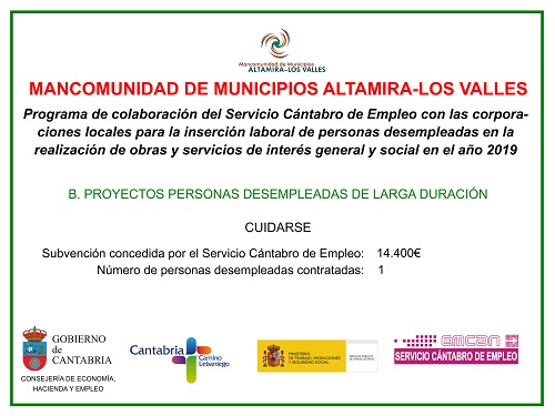 La Mancomunidad Altamira-Los Valles inicia el proceso de selección para la  contratación   un/a fisioterapeuta para el proyecto “Cuidarse”.