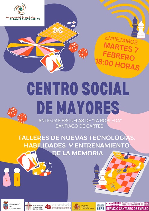 La Mancomunidad Altamira - Los Valles inicia las actividades socio-comunitarias en el Centro Social de Mayores de Santiago de Cartes