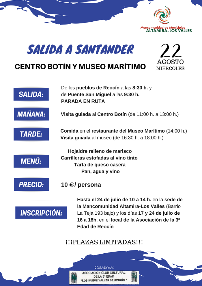 La Mancomunidad Altamira-Los Valles organiza un viaje cultural a Santander con la tercera edad