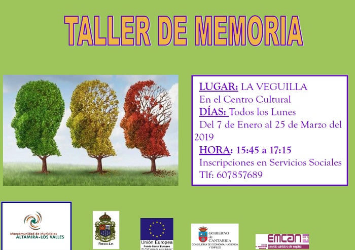  La Mancomunidad Altamira-Los Valles  inicia un nuevo taller de “Memoria” en La Veguilla.