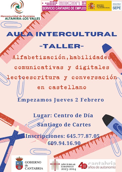La Mancomunidad Altamira - Los Valles inicia con el  nuevo año 2023, un taller de Interculturalidad gratuito en Santiago de Cartes