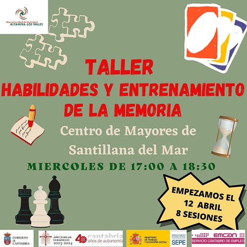 La Mancomunidad Altamira - Los Valles inicia un Taller de Memoria en el Centro de Mayores, de Santillana del Mar.