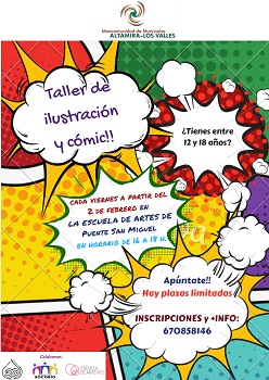 Comienza el Taller de Cómic e Ilustración dirigido a adolescentes y jóvenes de 12 a 18 años
