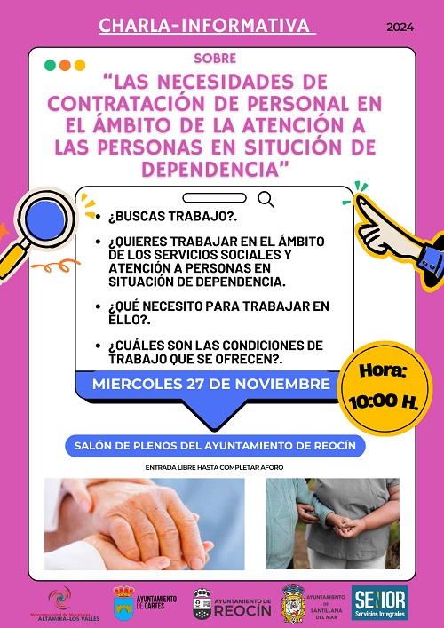 La Mancomunidad Altamira- Los Valles organiza una charla informativa sobre necesidades de contratación de personal en el ámbito de la atención a las personas en situación de dependencia.