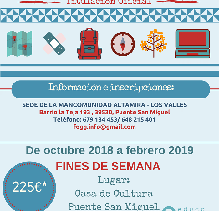 Educa FOGG organiza un curso de monitor/a de ocio y tiempo libre en Puente San Miguel