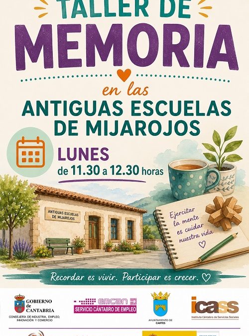 La Mancomunidad Altamira- Los Valles y el Ayuntamiento de Cartes ponen en marcha dos nuevos Talleres de Memoria en Cartes y Mijarojos