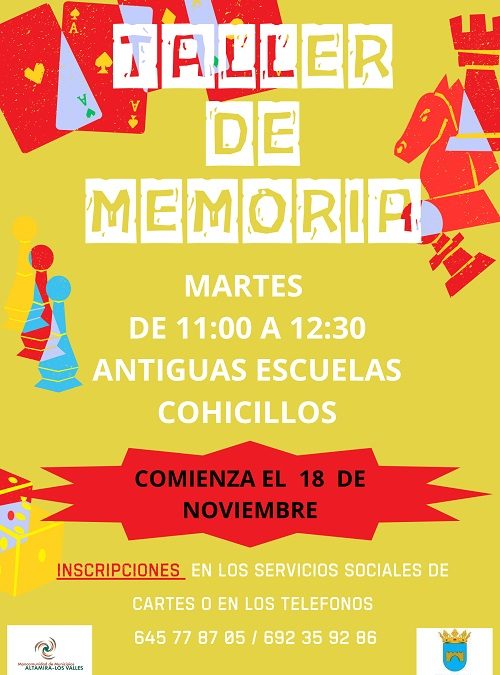 La Mancomunidad Altamira – Los Valles pone en marcha nuevos talleres de memoria en Cohicillos y Mercadal