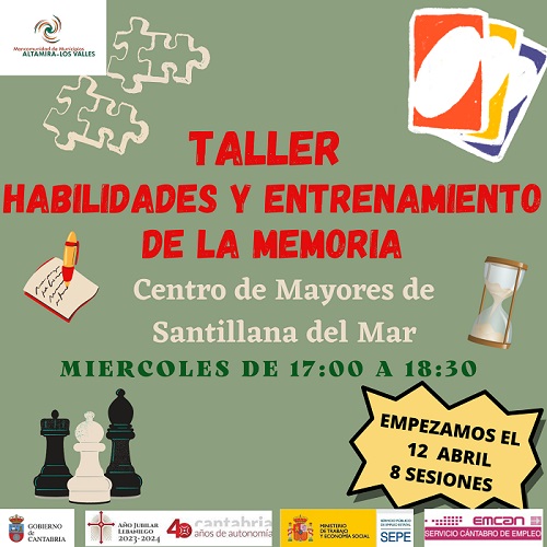 La Mancomunidad Altamira – Los Valles inicia un Taller de Memoria en el Centro de Mayores, de Santillana del Mar.