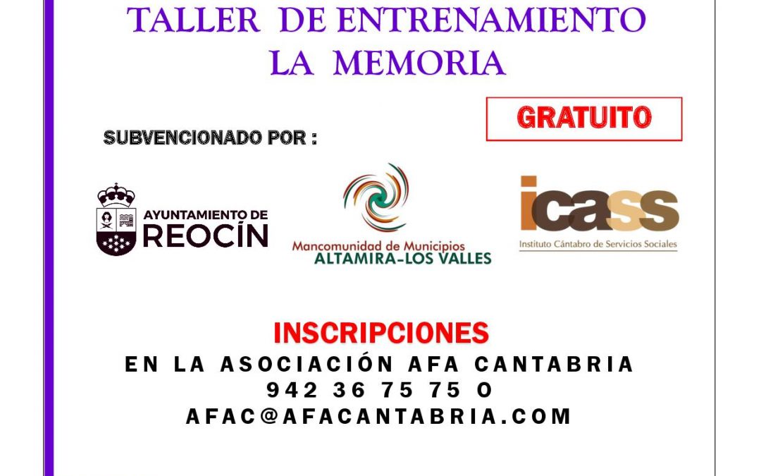 Los Servicios Sociales de la Mancomunidad Altamira – Los Valles ponen en marcha en Barcenaciones taller preventivo para trabajar la memoria.