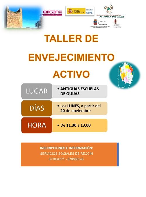 Comienza la programación de Talleres para el envejecimiento activo de Servicios Sociales de la Mancomunidad.